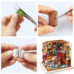 Puzzle 3D Miniatura Sam's Study Room Robotime Estudio de Sam para Montar