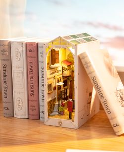Puzzle 3D Miniatura Sunshine Town Robotime Pueblo Soleado para Montar