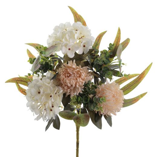 Ramo Flores Santos Vintage Mum Hortensias Alta Calidad