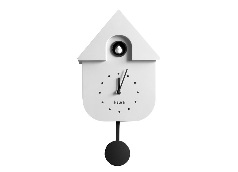 Reloj de pared tipo cuco casita color blanco con dial, reloj de diseño  unico, moderno y silencioso de la marca Fisura ideal para regalo. —  WonderfulHome Shop
