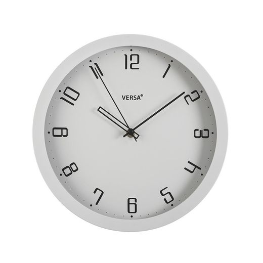 Reloj pared gris minimalista 30cm blanco