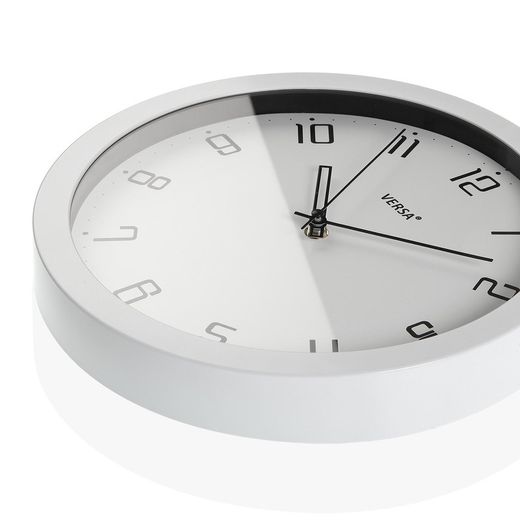 Reloj pared gris minimalista 30cm blanco
