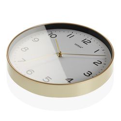 Reloj decorativo marco dorado fondo blanco, colección clasica