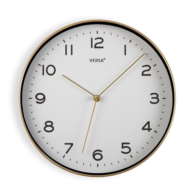 Reloj De Pared De Cocina Con Cubiertos Plata Y Blanco 20 Cms