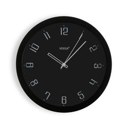 Reloj pared decorativo negro minimalista 30cm