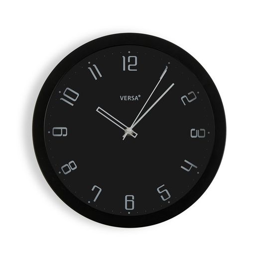 Reloj pared decorativo negro minimalista 30cm