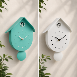 Reloj de cuco Gato blanco Ideal Regalo I Total