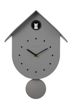 Reloj de cuco Gato gris Ideal Regalo I Total