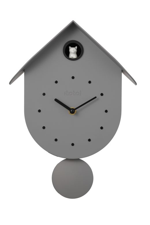 Reloj de cuco Gato gris Ideal Regalo I Total