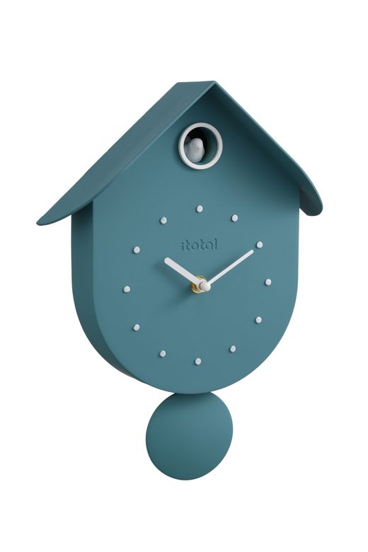 Reloj de cuco Pajarito azul verdoso Ideal Regalo I Total