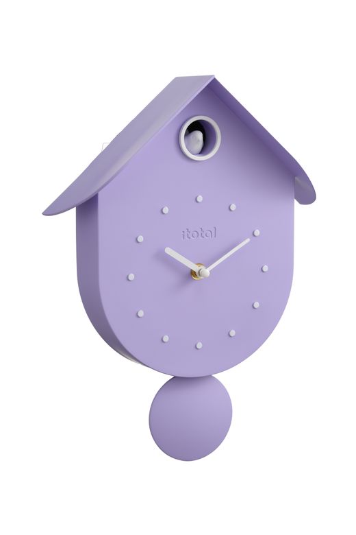 Reloj de cuco Pajarito violeta pastel Ideal Regalo I Total