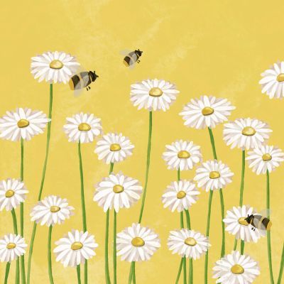 Servilleta Decorada Abejas y Flores PPD 33x33 Ideal Mesa