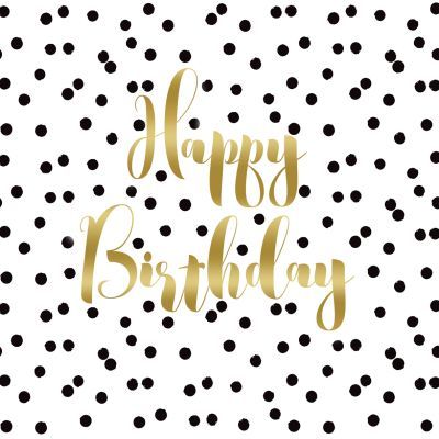 Servilleta Decorada Confetti Cumpleaños PPD 33x33 Ideal Fiesta