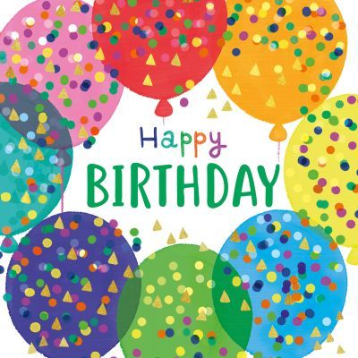 Servilleta Decorada Globos Cumpleaños Birthday PPD 33x33 Ideal Fiesta