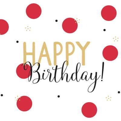 Servilleta Decorada Happy Birthday PPD 33x33 Ideal Fiesta