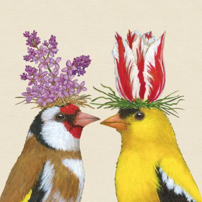 Servilleta Decorada Pájaros Spring Romance PPD 33x33 Ideal Primavera