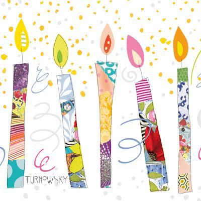 Servilleta Decorada Velas Birthday Candles PPD 33x33 Ideal Cumpleaños