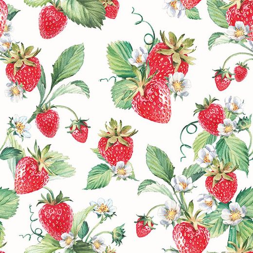 Servilletas Ambiente 33x33 20 ud GARDEN STRAWBERRIES