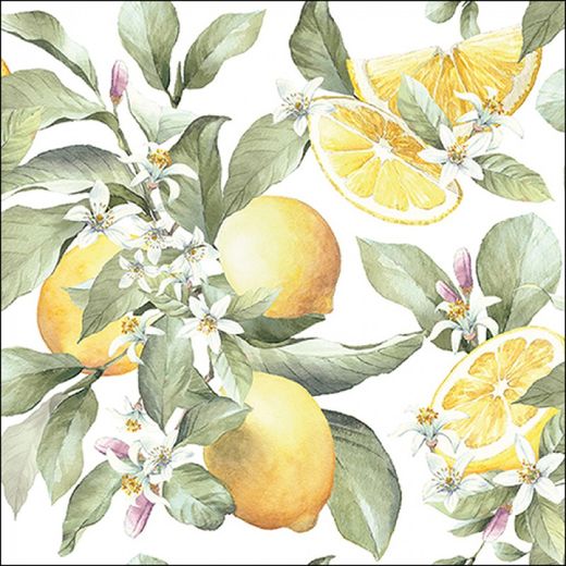 Juego 20 Servilletas Limones Ambiente