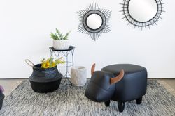 Taburete Original La Vache negro polipielmadera Balvi Idea Regalo