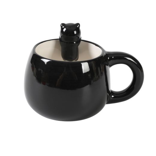 Taza 450 ml Infantil Charm Gato Negro ITotal Ideal Regalo