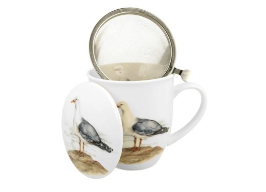 Taza Infusor Gaviota Porcelana Ideal Regalo Duo Art Gallery