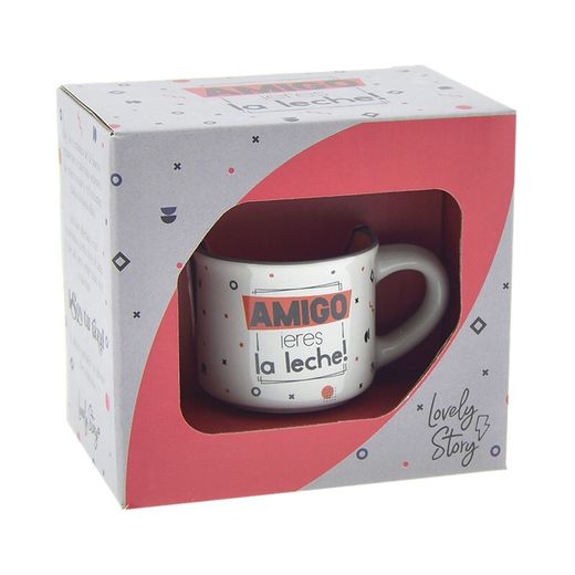 Taza Mini 50 Ml Amigo, Eres La Leche Ideal para Regalo