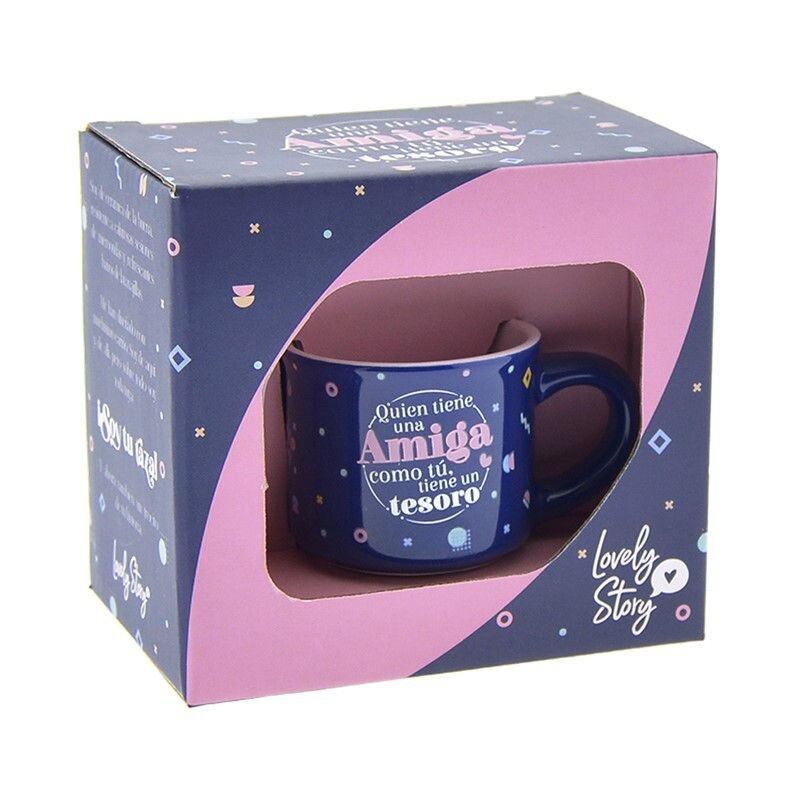 Taza Mini 50 Ml Quien Tiene Una Amiga Como Tú, Tiene Un Tesoro Ideal para Regalo