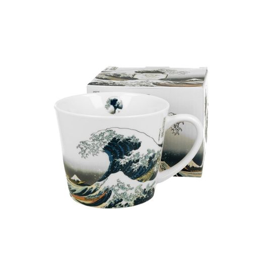 Taza Mug Jumbo Ola Japonesa Porcelana Caja Ideal Regalo