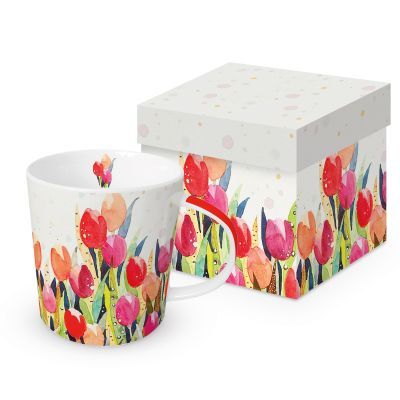 Taza Mug Tulipanes Splash PPD Ideal Regalo