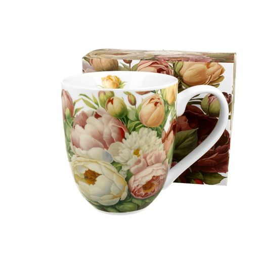 Taza Mug Xxl Peonies Porcelana Caja Ideal Regalo