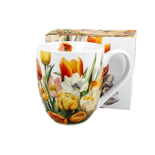 Taza Mug Xxl Tulips Porcelana Caja Ideal Regalo