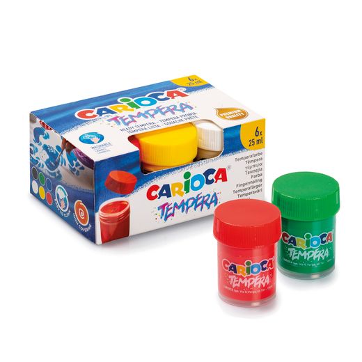 Témperas 6 colores 25 ml Carioca