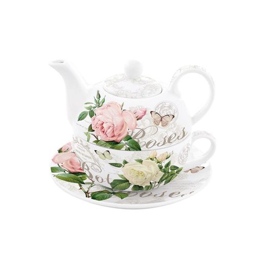 Tetera individual con taza Porcelana Easy Life Botanique