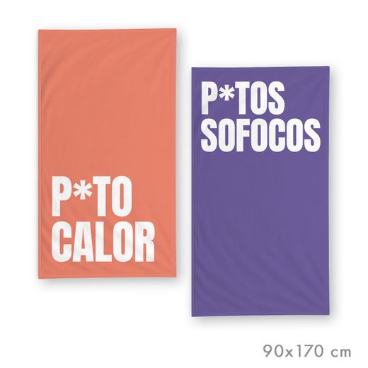 Toalla Playa Frases Divertidas Calor 90x170 cm Español