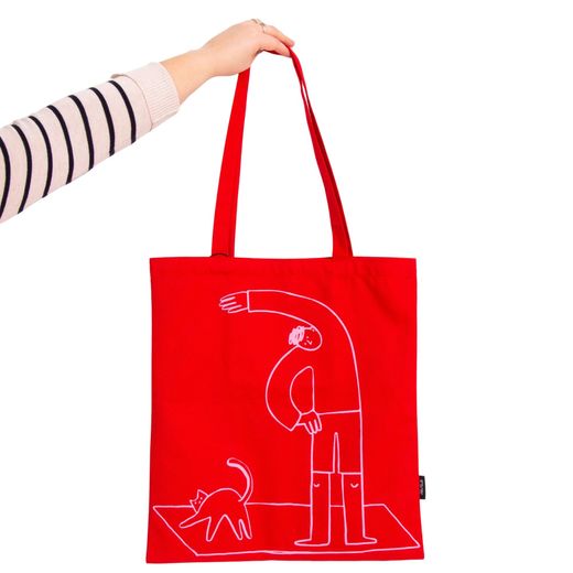 Tote Bag Life Is Simple Roja Helio Ferretti Ideal Regalo