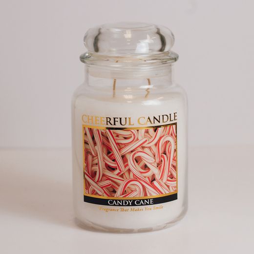 Vela Americana Caramelo Bastón Navidad 680 grs 135 horas Cheerful Candle