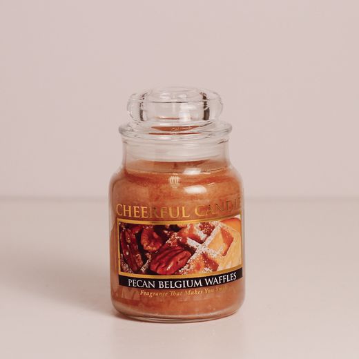 Vela Americana Gofres Belgas Nueces Pecan 170 g 30 hrs Cheerful Candle
