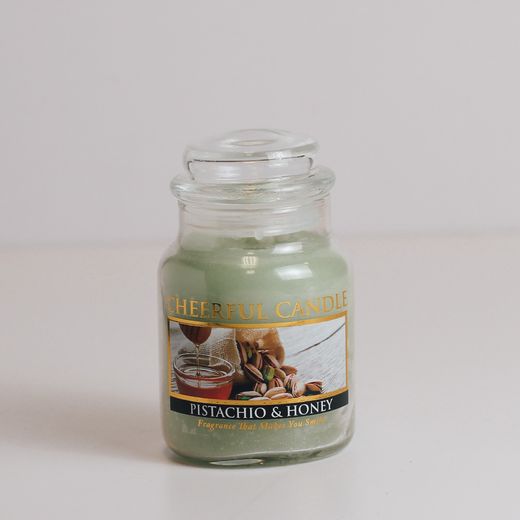 Vela Americana Pistacho y Miel 170 g 30 hrs Cheerful Candle