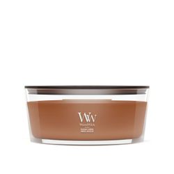 Vela Ellipse Ámbar Radiante con mecha de madera WoodWick