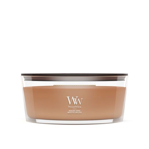 Vela Ellipse Avellana Tostada con mecha de madera WoodWick