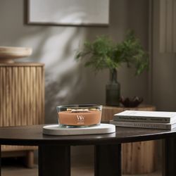 Vela Ellipse Avellana Tostada con mecha de madera WoodWick