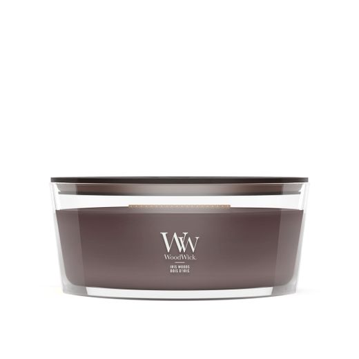 Vela Ellipse Bosque de Iris con mecha de madera WoodWick