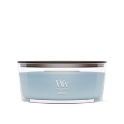 Vela Ellipse Bruma del Lago con mecha de madera WoodWick