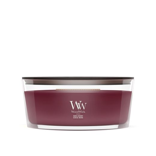 Vela Ellipse Cereza Negra con mecha de madera WoodWick