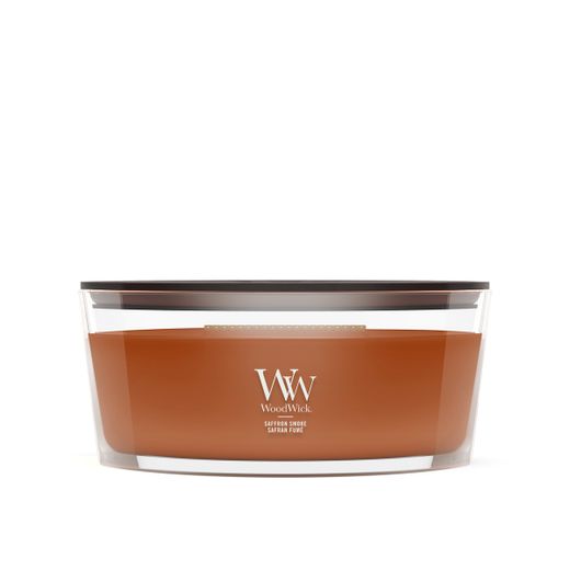 Vela Ellipse Humo de Azafrán con mecha de madera WoodWick