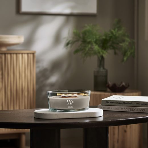 Vela Ellipse Humo de Madera con mecha de madera WoodWick