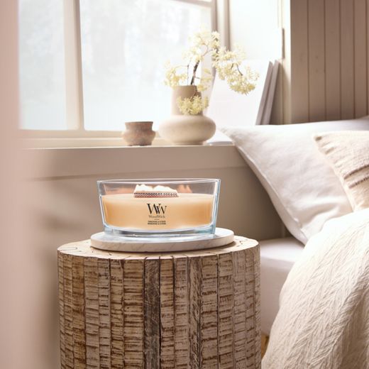 Vela Ellipse Mandarina y Cidra con mecha de madera WoodWick
