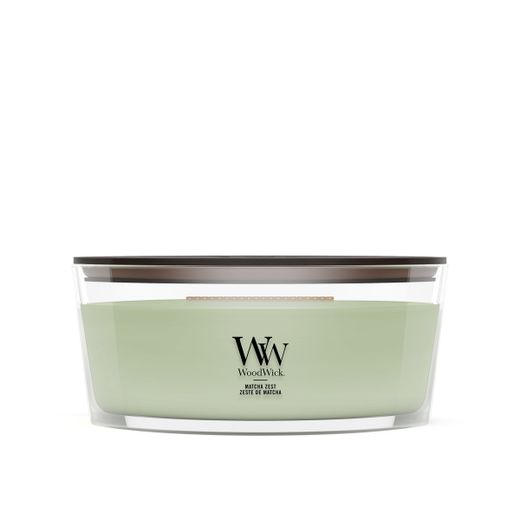 Vela Ellipse Matcha Cítrico con mecha de madera WoodWick