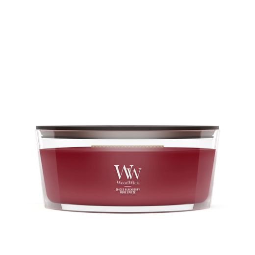 Vela Ellipse Mora Especiada con mecha de madera WoodWick